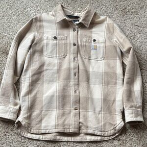 Carhartt Tan Checkered Button-Up Shirt